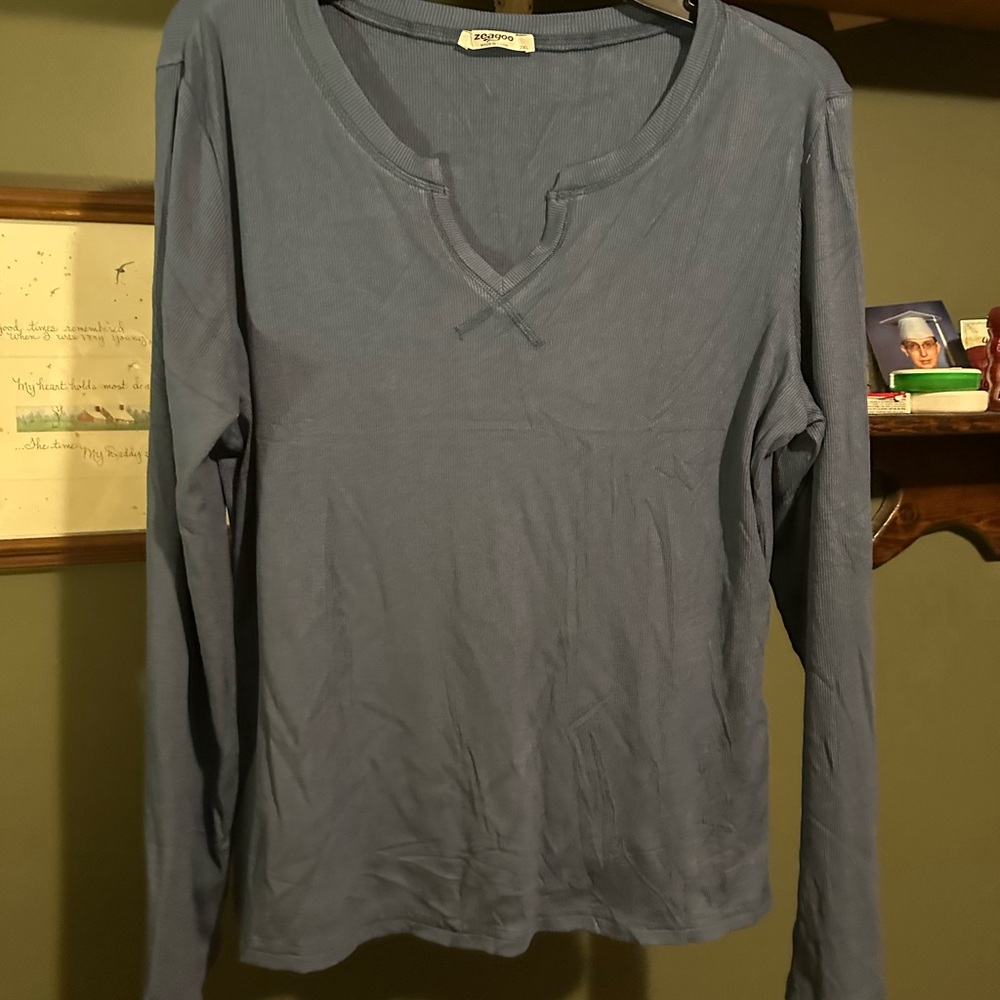 Amazon Slate Blue Long Sleeve Tee